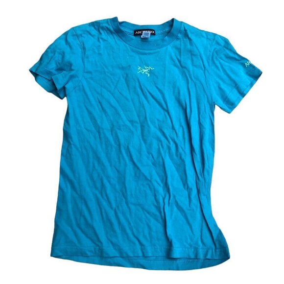 ARC'TERYX Shirt BIG LOGO Blue Medium - Picture 1 of 6